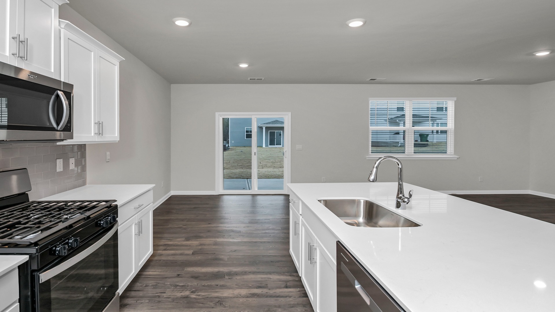 Open concept dining and kitchen areas