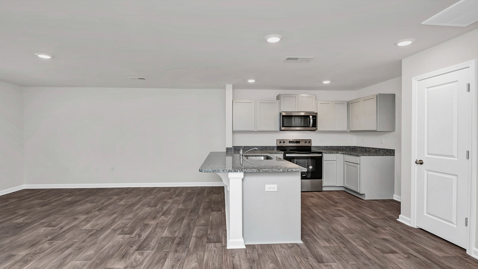 Kitchen bar with space for barstool seating