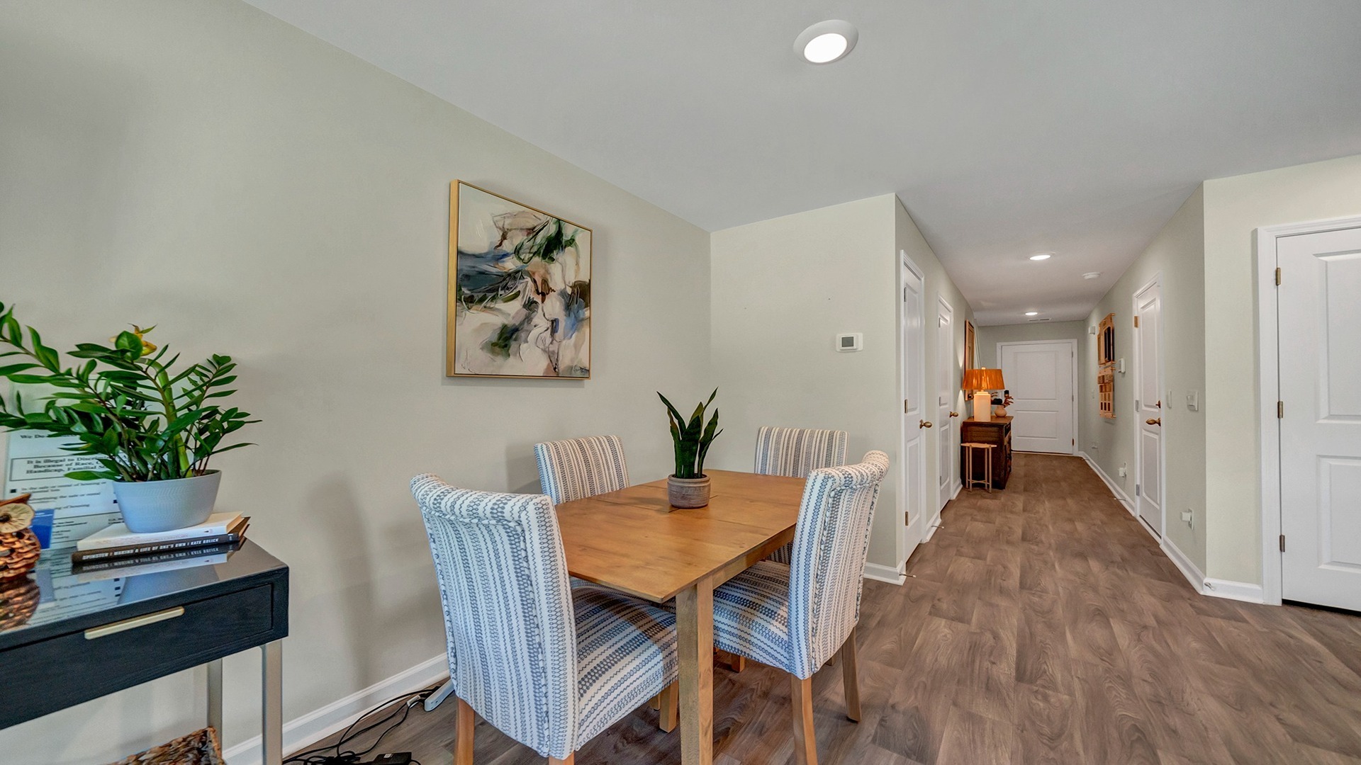 Dining area off the kitchen and living spaces
