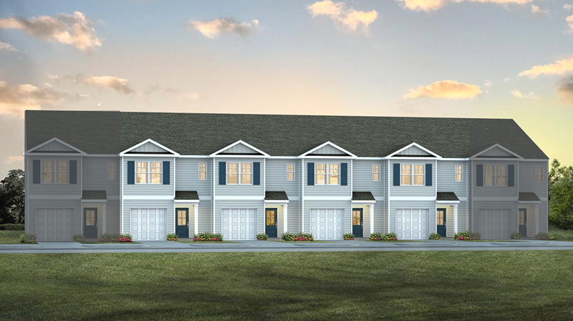 Pearson exterior rendering with vinyl siding and a 1-car garage