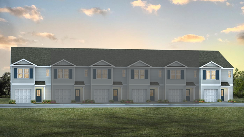 End-unit Easley townhomes with 1-car garages.