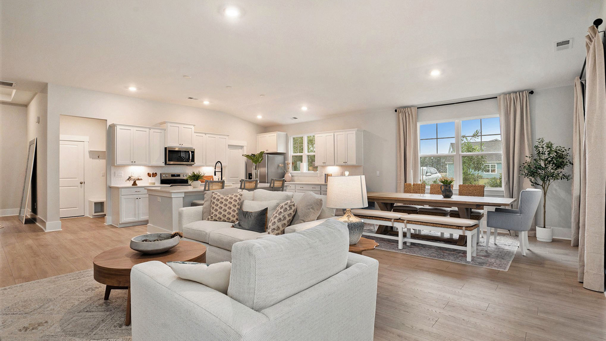 RevWood flooring and neutral-painted walls complete the main living areas in Dorset Ridge