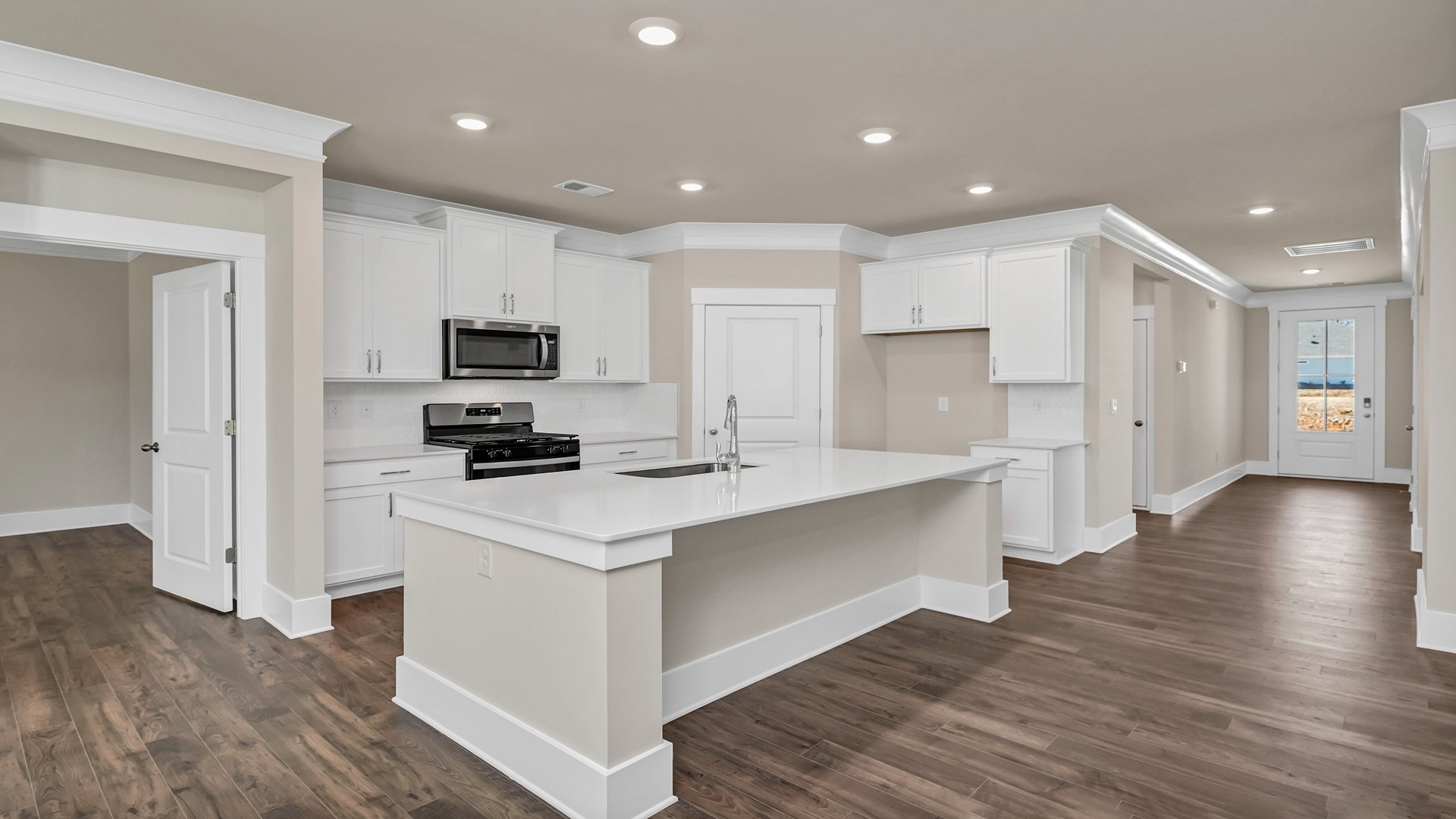 Modern kitchen area in new construction home for sale in Irmo, SC