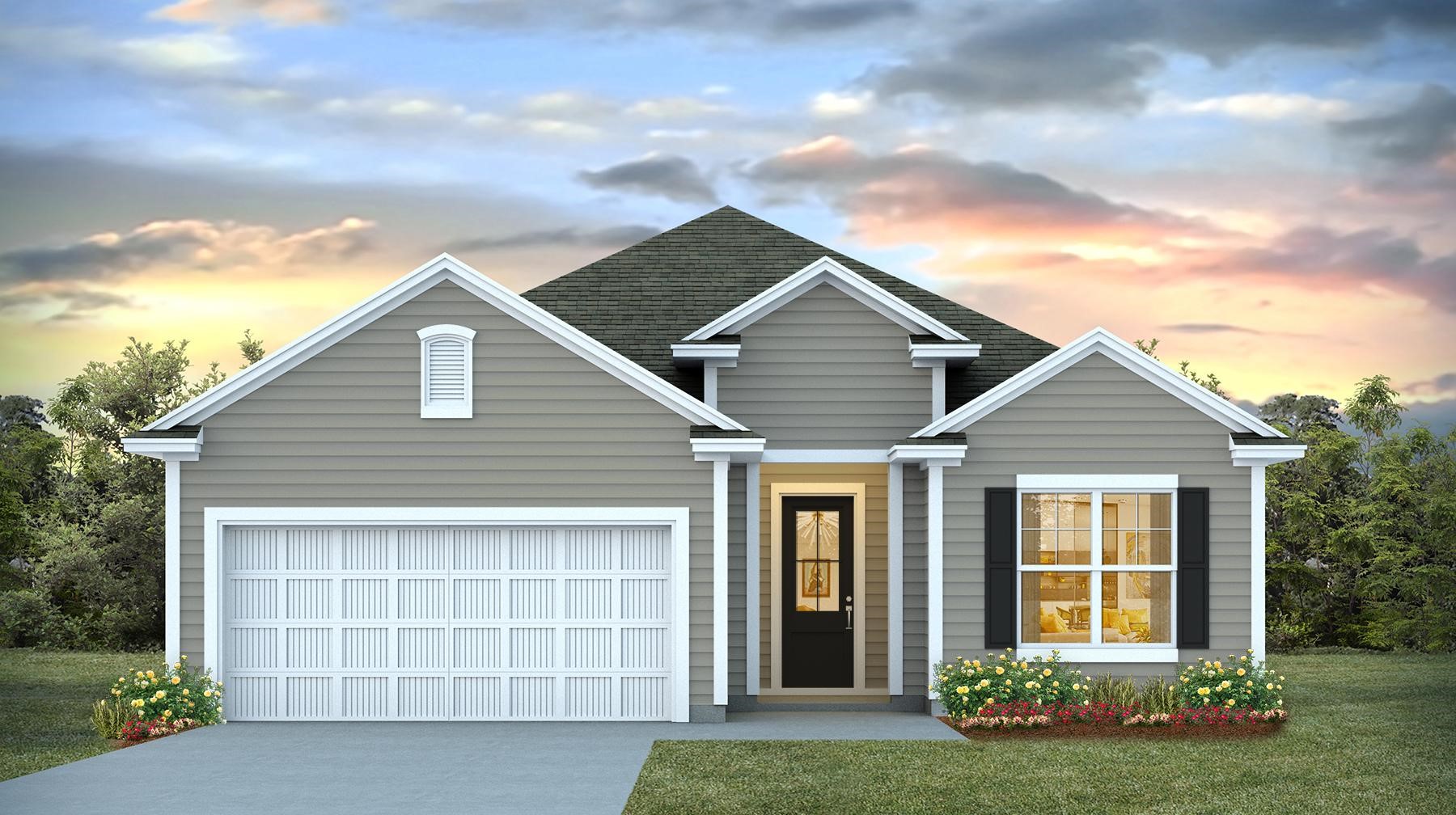 Eaton floor plan A elevation in Dorset Ridge 55+ active adult community