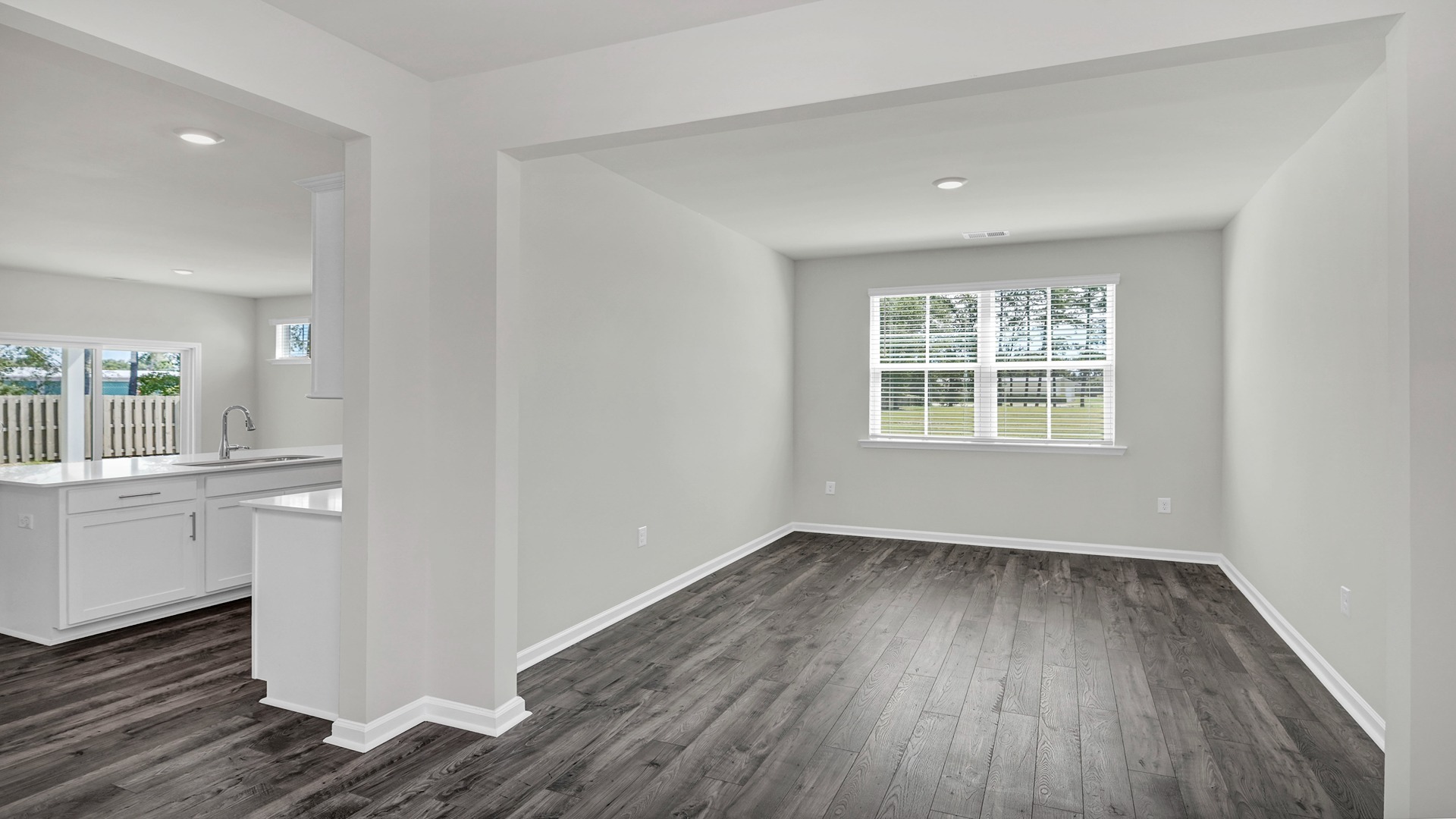 Flex space could be bedroom 4, an office space, or a formal dining area