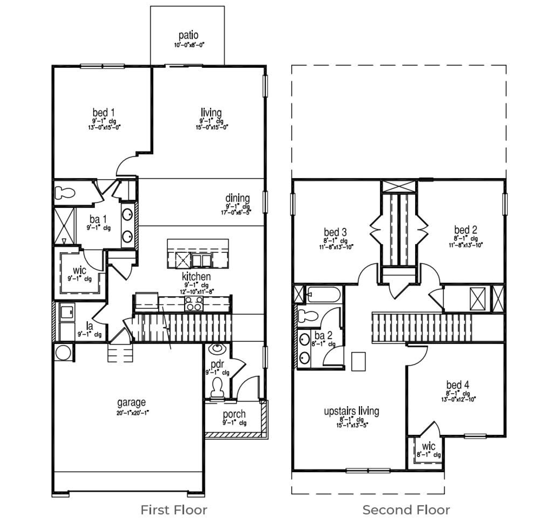 Two-story Manning Floorplan Image