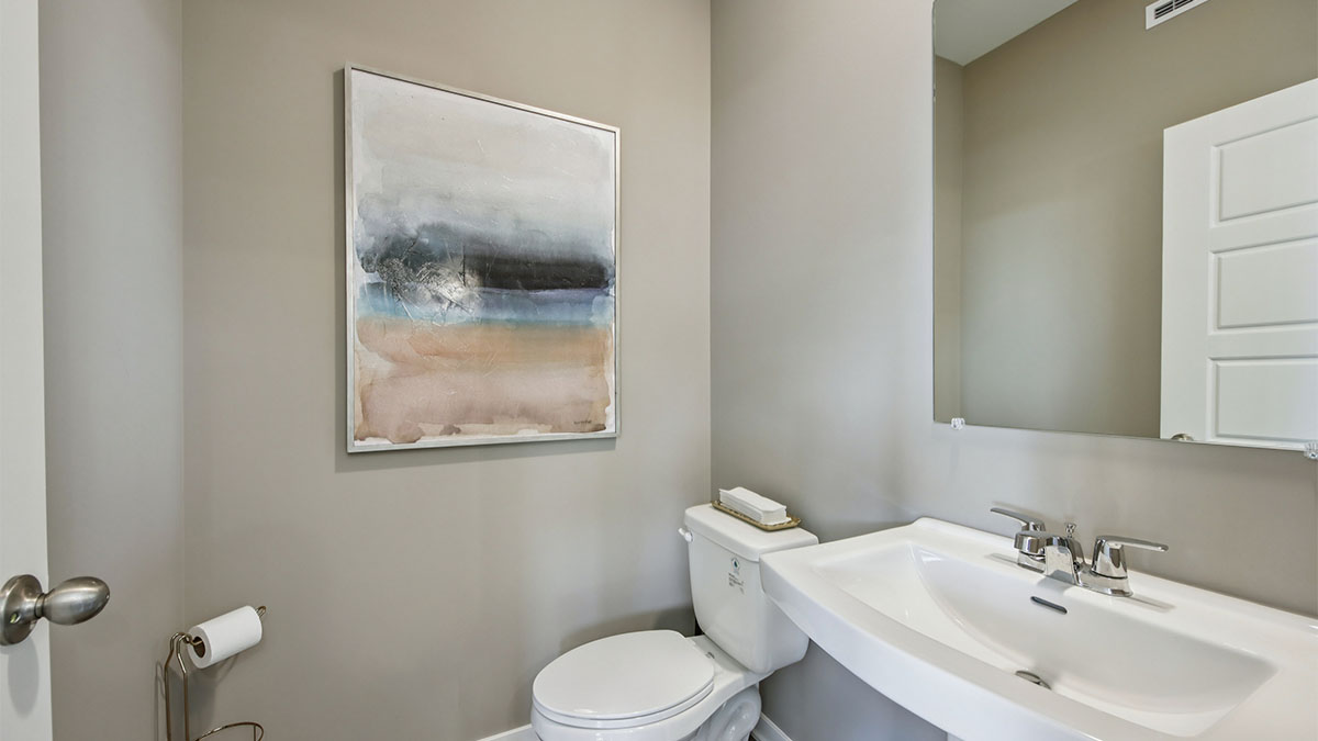 second level half bath