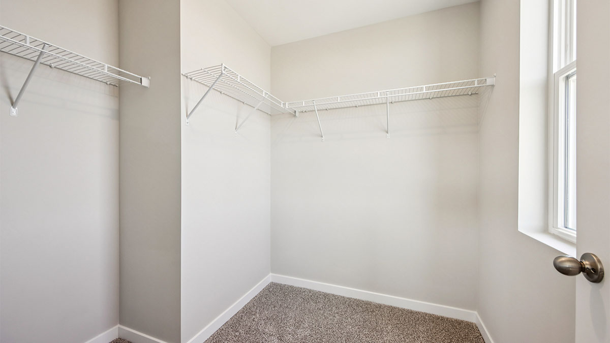 spacious walk-in closet