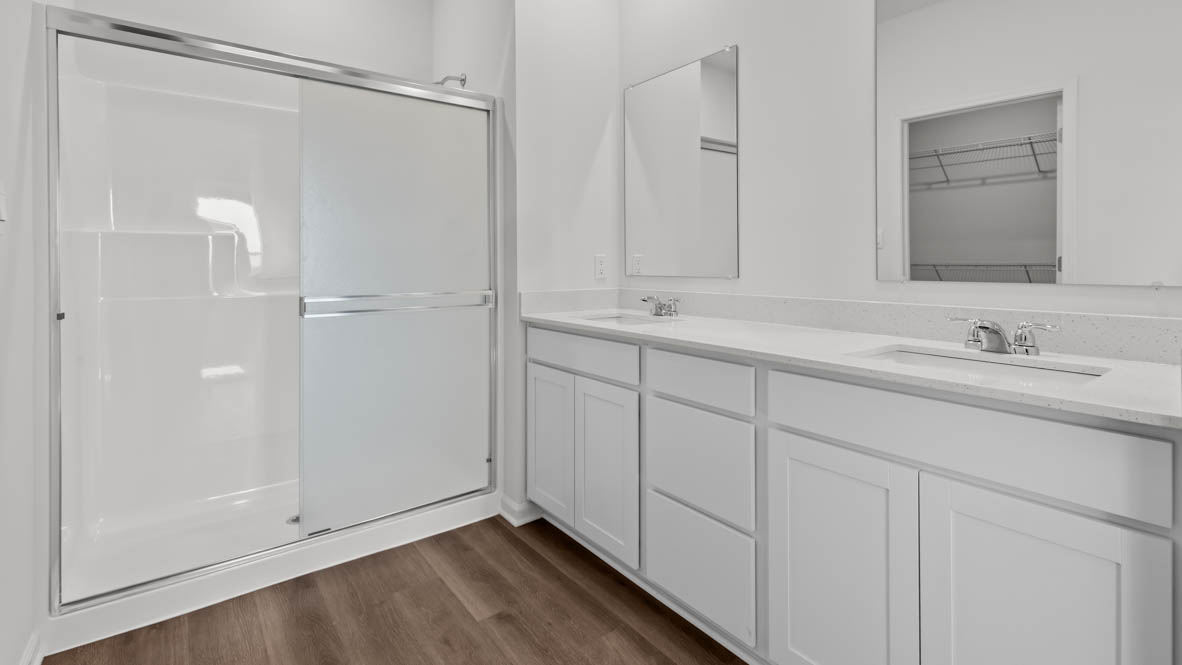 Primary bathroom with walk in shower