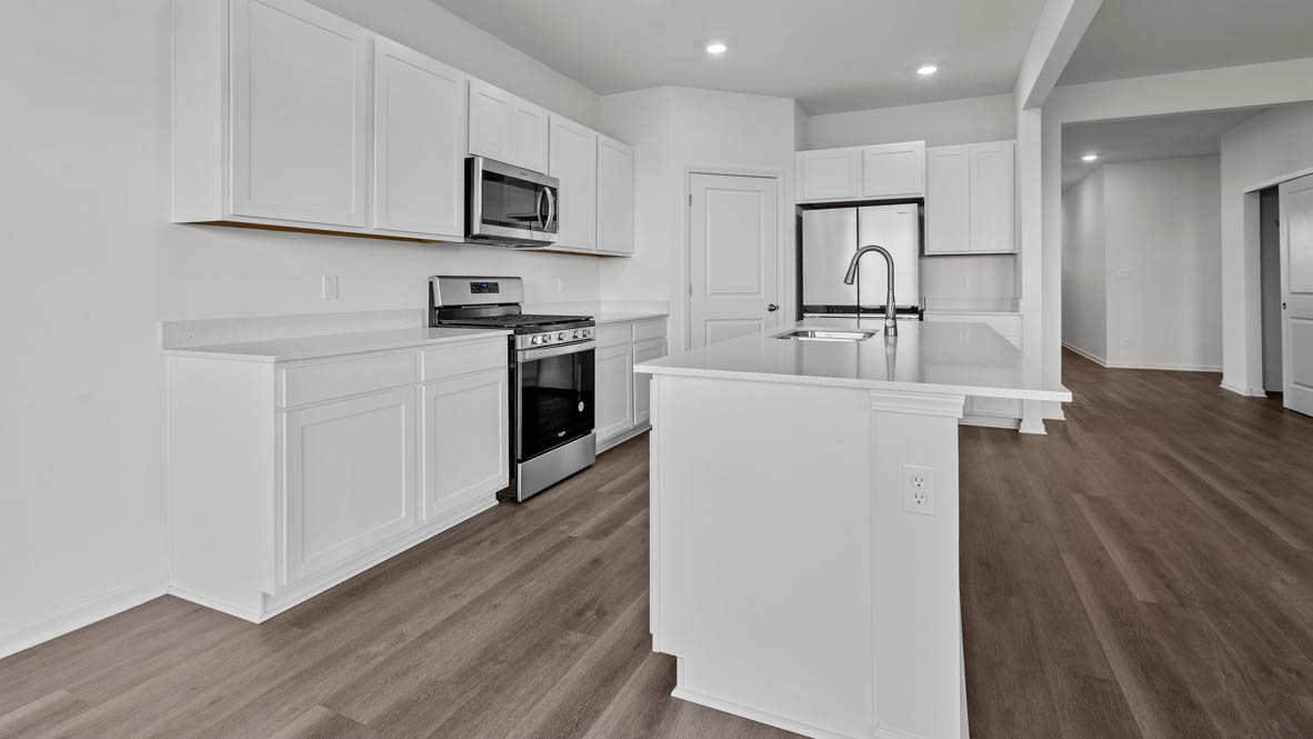 Kitchen overlooking the great room