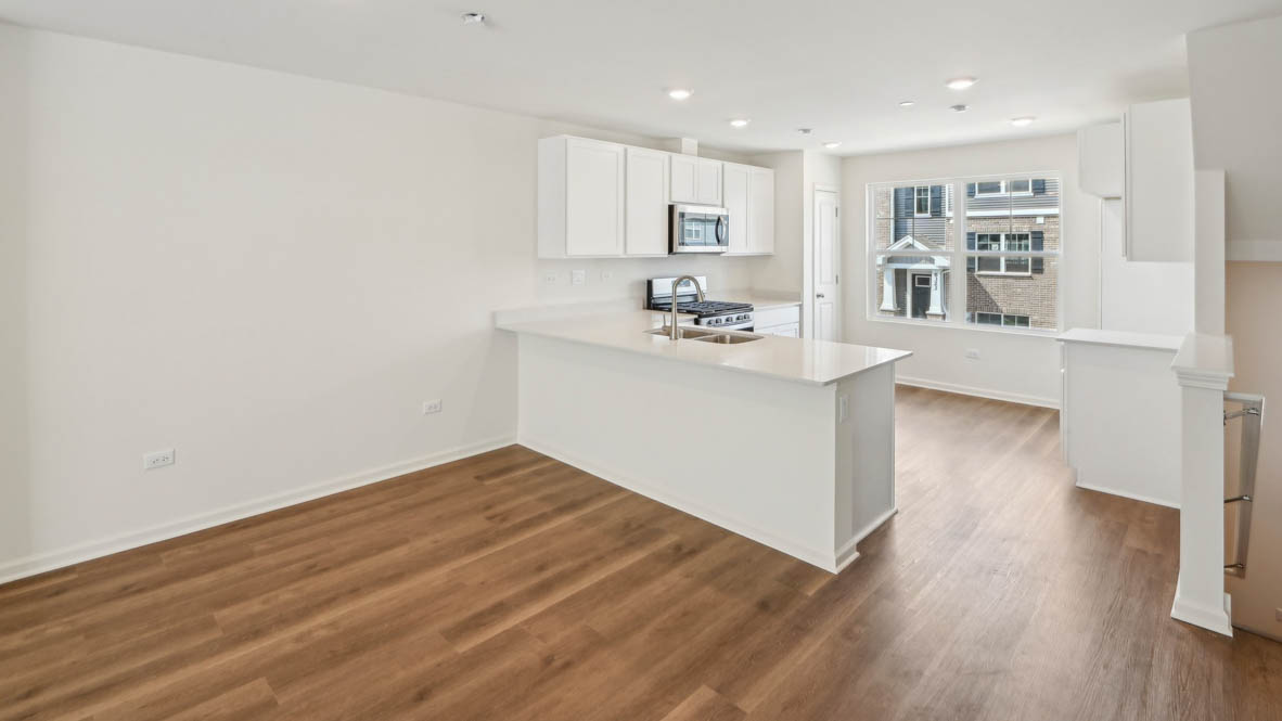 Main level kitchen dining room combo