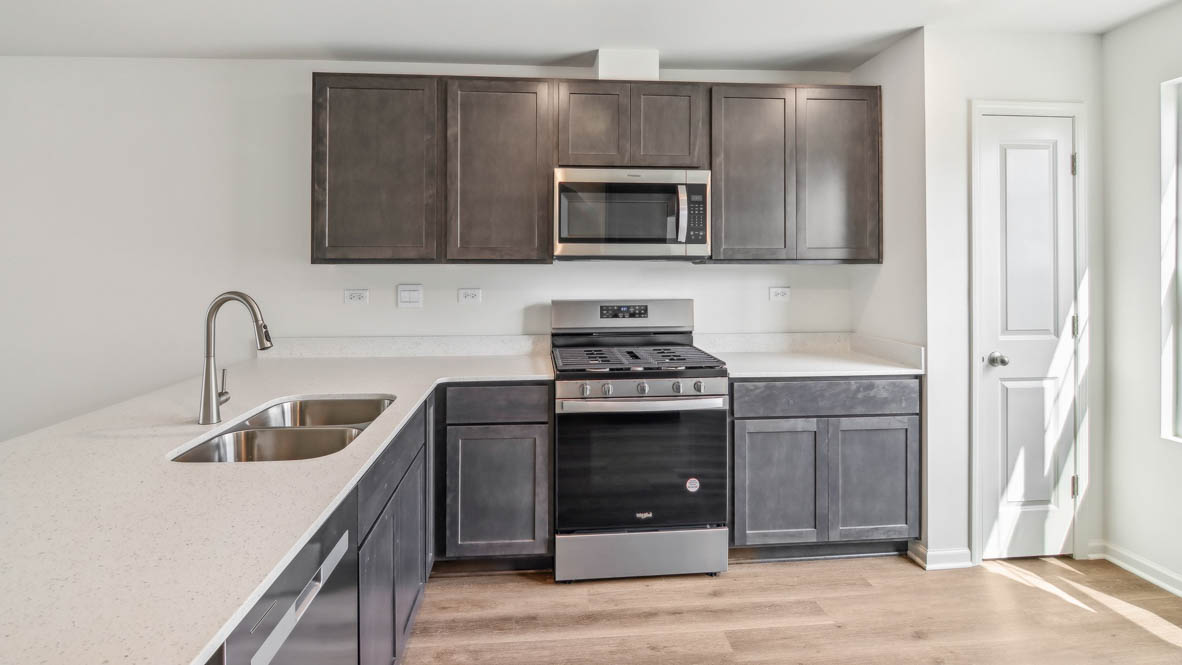 Kitchen with lots of natural light