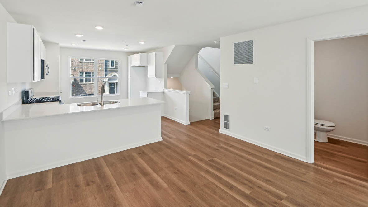 Main level dining, kitchen and great room