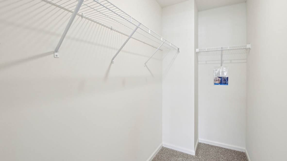 Walk in primary closet
