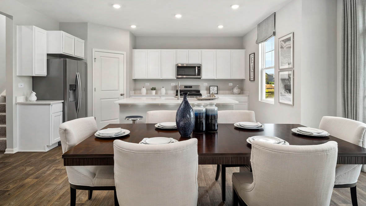 Dining room inbetween kitchen and great room