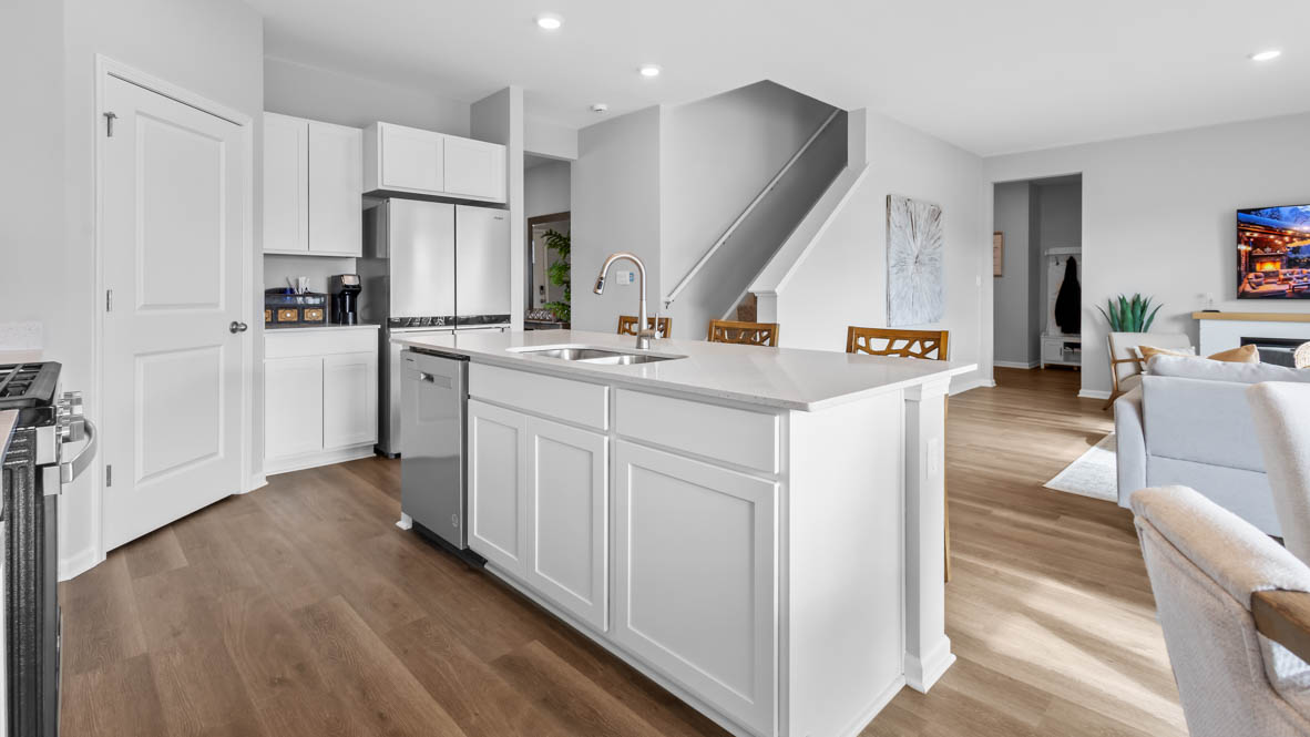 Kitchen over looking great room