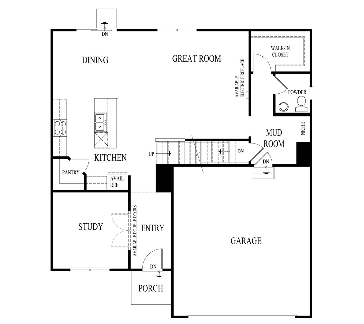 Henley Floorplan first floor with no basement