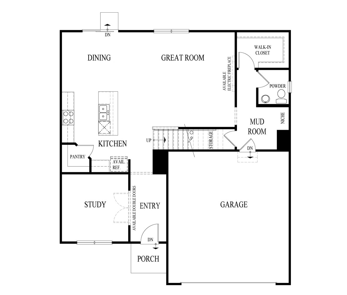 Henley floorplan first floor with basement
