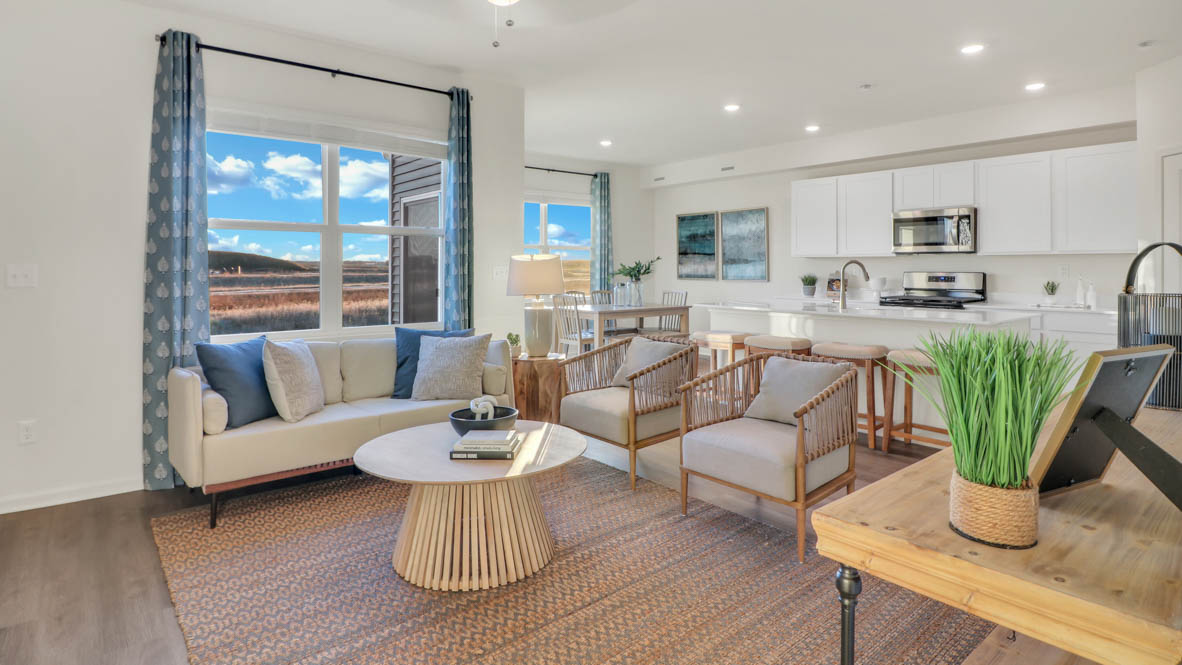 open concept level room