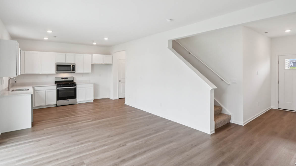 Entrance to open concept first floor