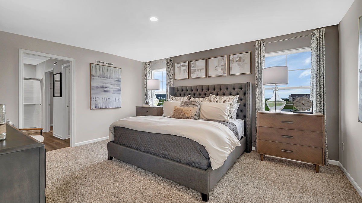 primary suite with attached bathroom