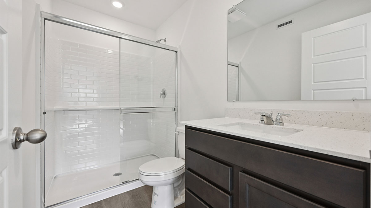 Primary bathroom with walk in shower