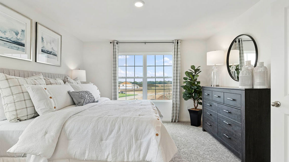 Primary bedroom with king size bed