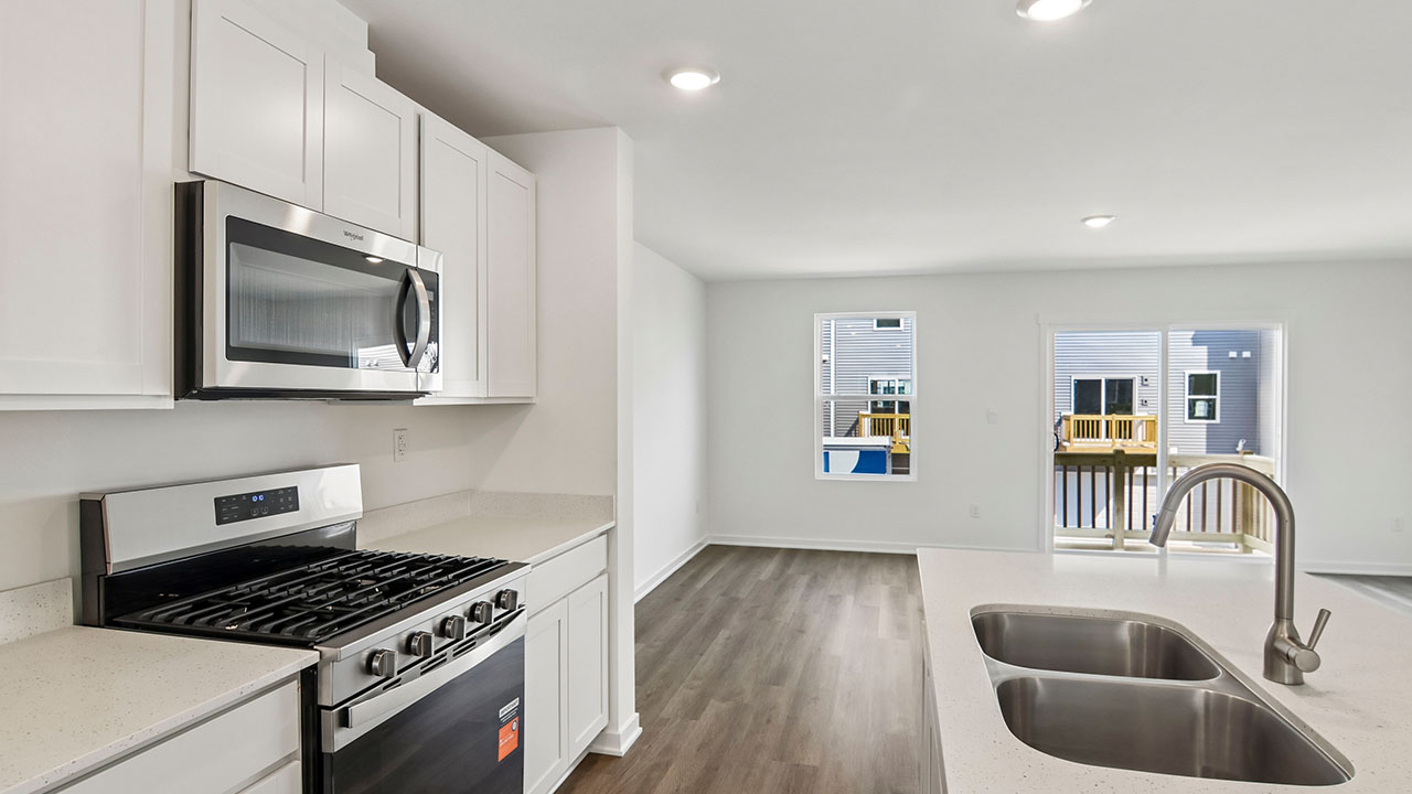 kitchen with white cabinetry