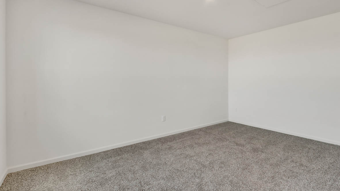 Spacious flex room with carpet