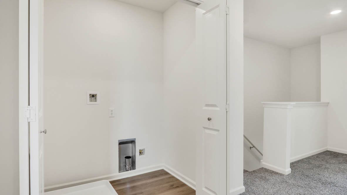 upper level laundry closet