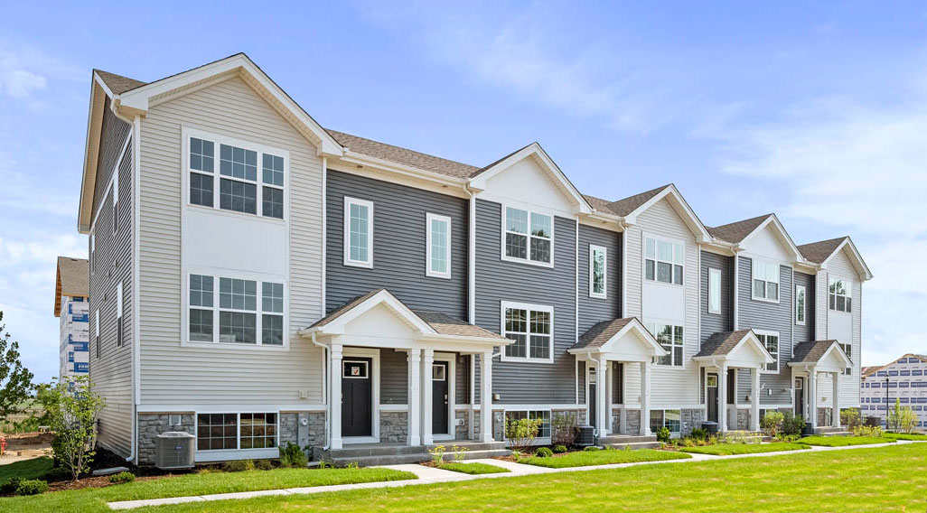 New Homes in Cambridge Lakes North Townhomes Pingree Grove, IL D.R. Horton