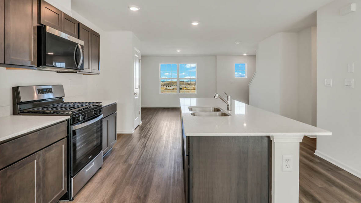kitchen with flagstone cabinetry