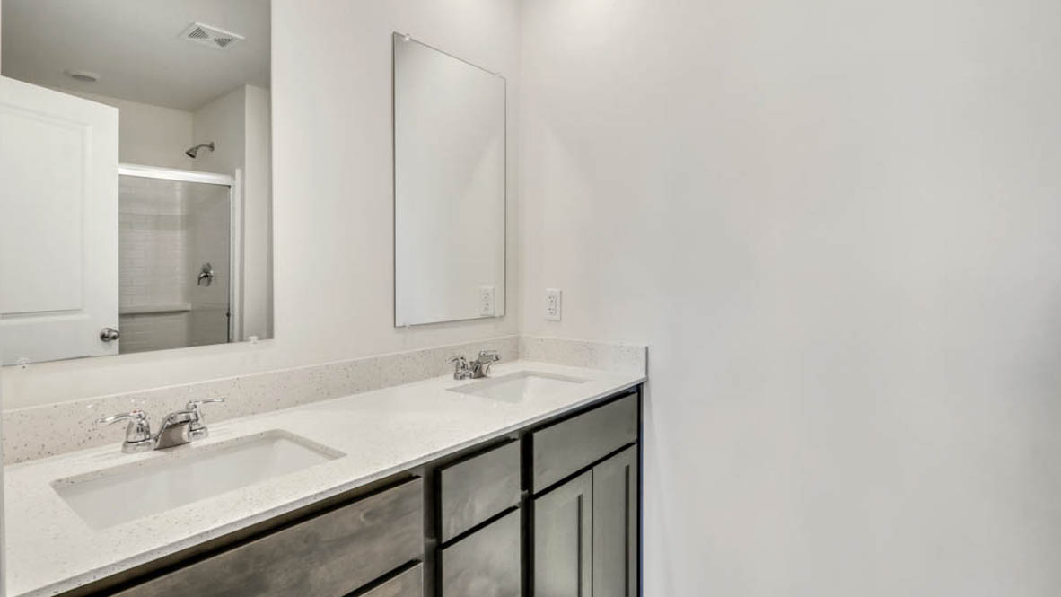 bathroom with flagstone cabinetry