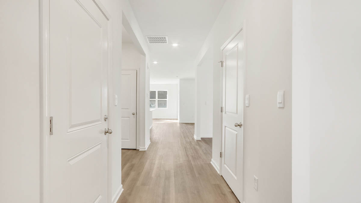 Hallway leading inside the home