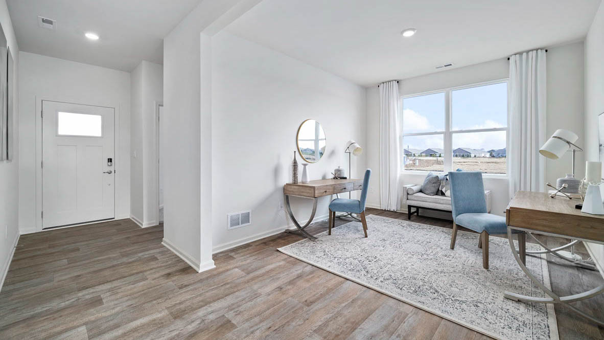 Clifton model entrance with flex room to the left