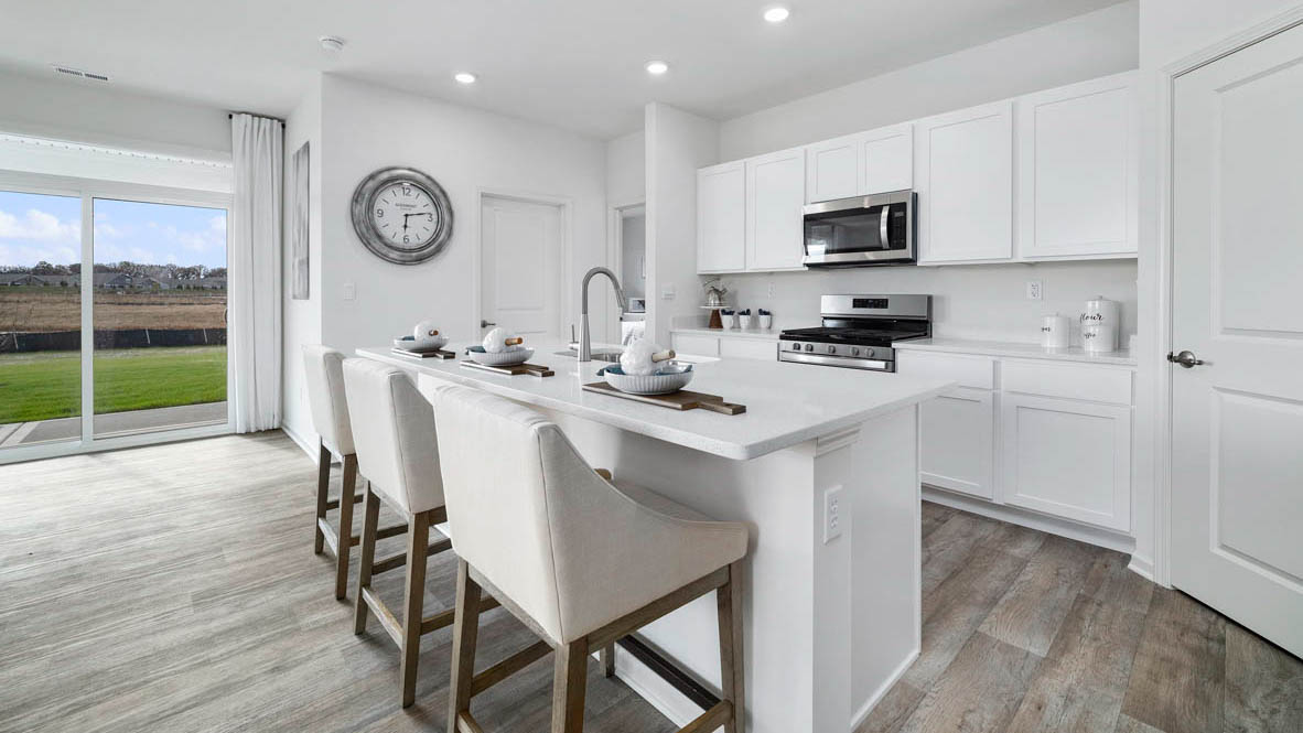 Kitchen island with overhang perfect for stools