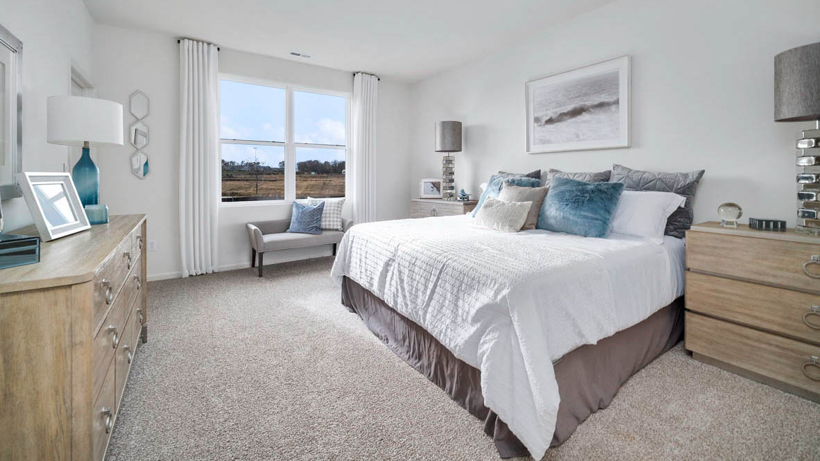 Primary bedroom off of kitchen