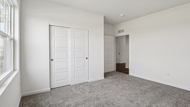 Interior bedroom with closet
