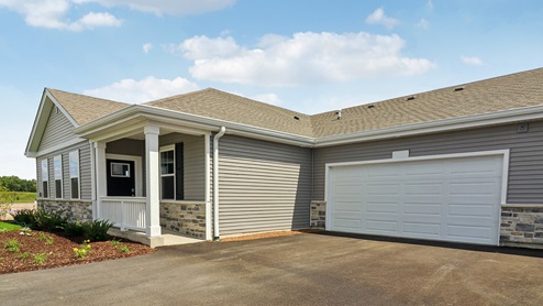 Attached two car garage to ranch townhomes