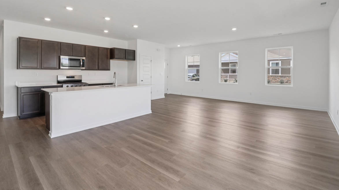 kitchen dining and great room combo
