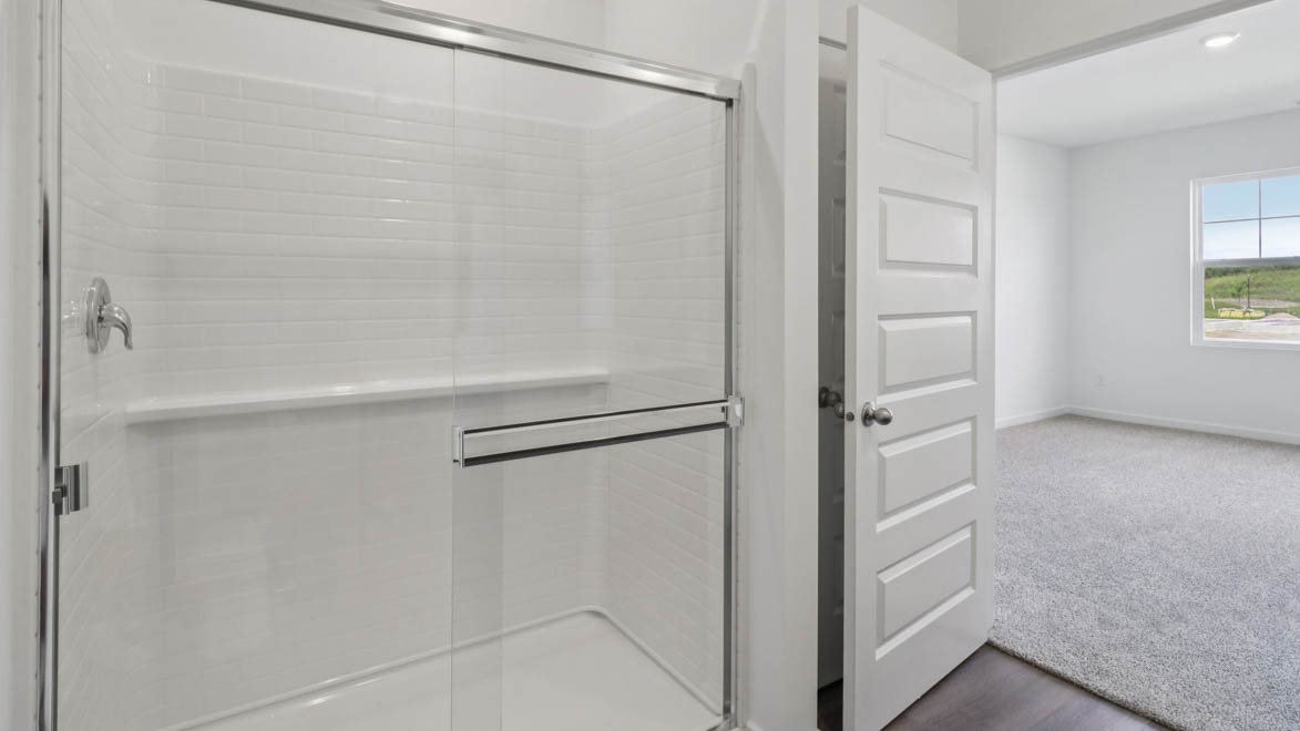 Primary bathroom with walk in shower