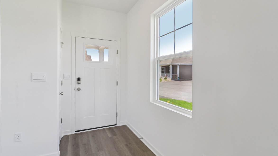 Interior entrance hallway with coat closet