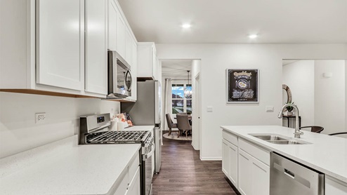 Kitchen with large kitchen island