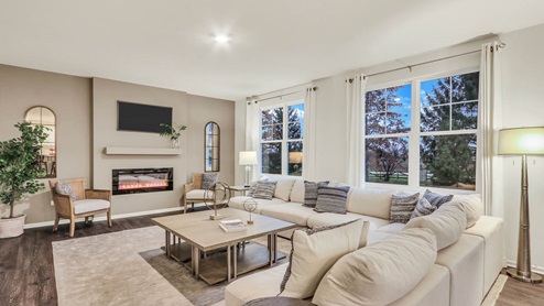 living room interior with large windows