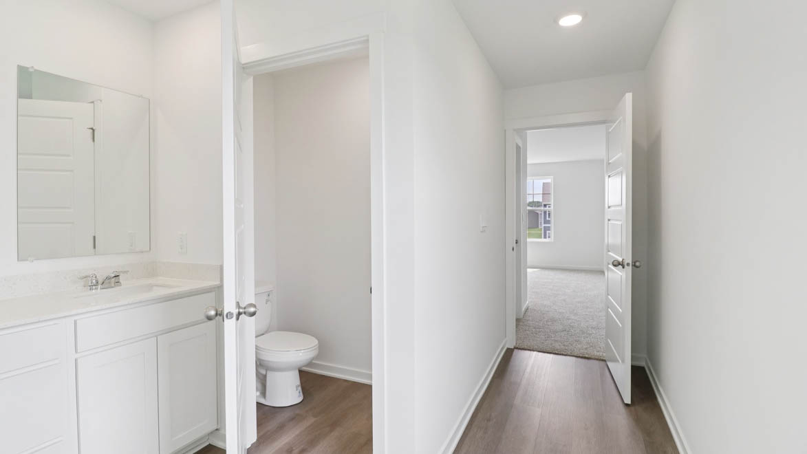 primary bathroom with water closet