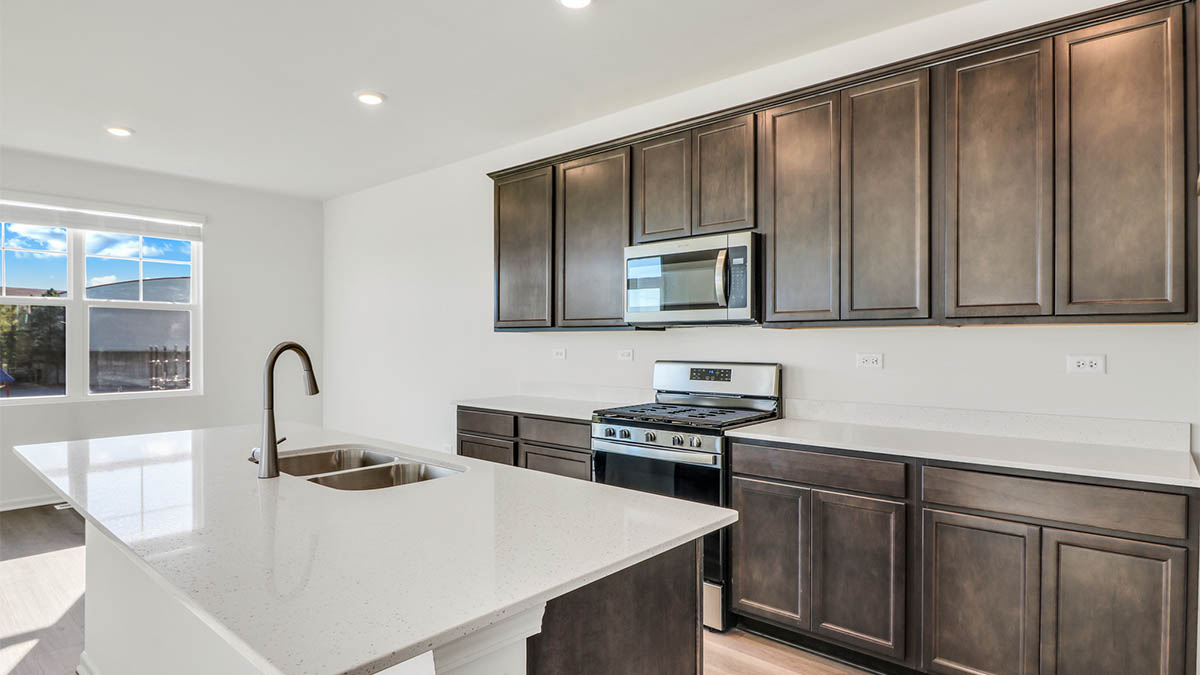 Kitchen with large kitchen island