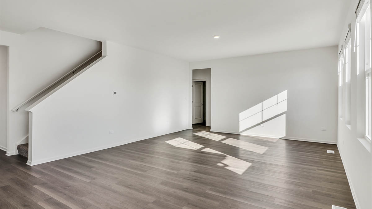 Spacious great room with lots of natural light