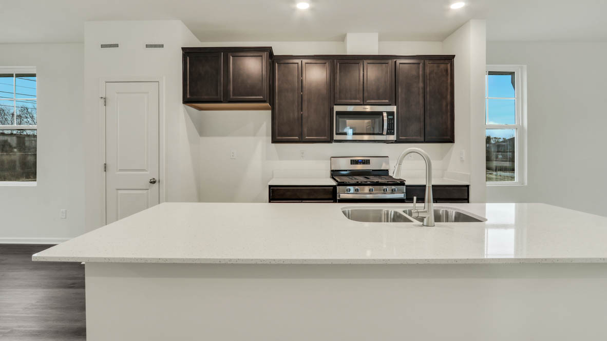 Main level kitchen in center