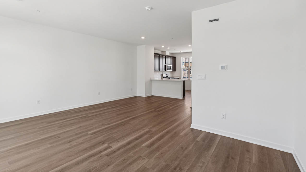 Large great room on opposite side of kitchen