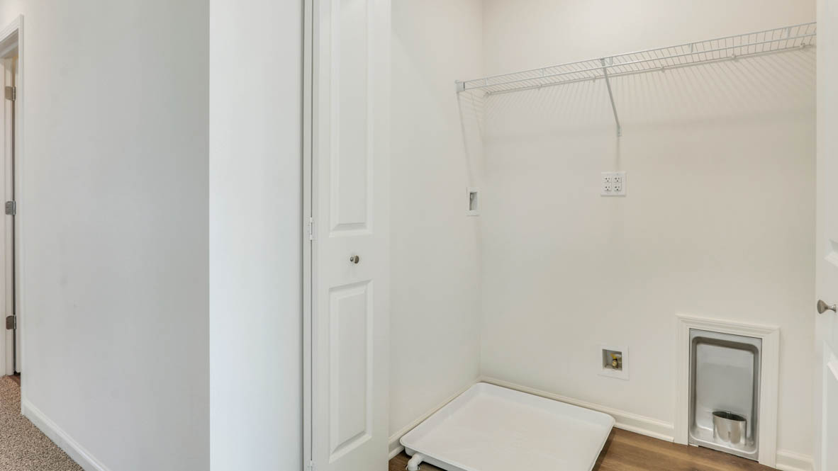 Upper level laundry closet